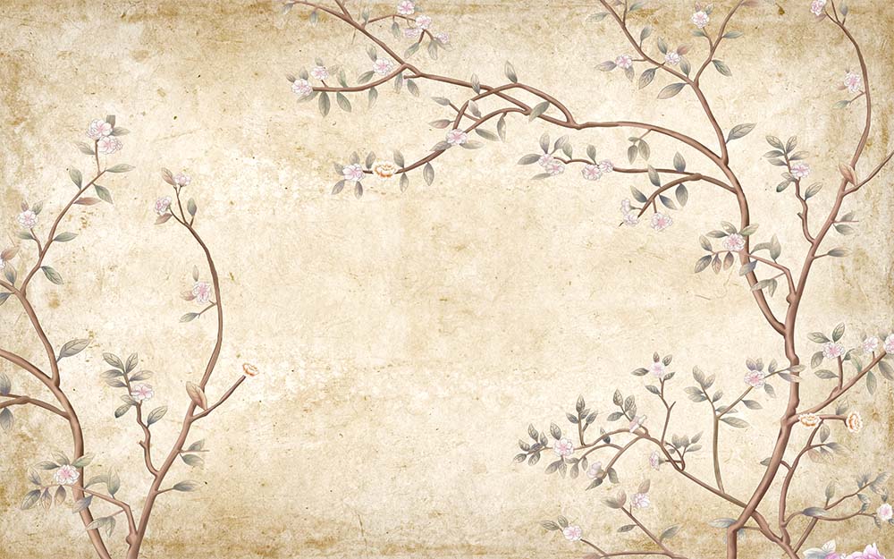 Ağaç Dalları üzerinde Küçük Çiçekler Duvar Kağıdı