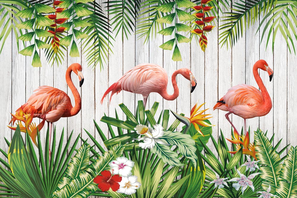 Flamingo Desenli Duvar Kağıdı